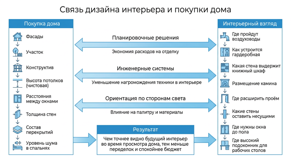 Связь дизайна интерьера и покупки дома